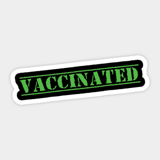 Vaccinated Check covid 2021 Sticker